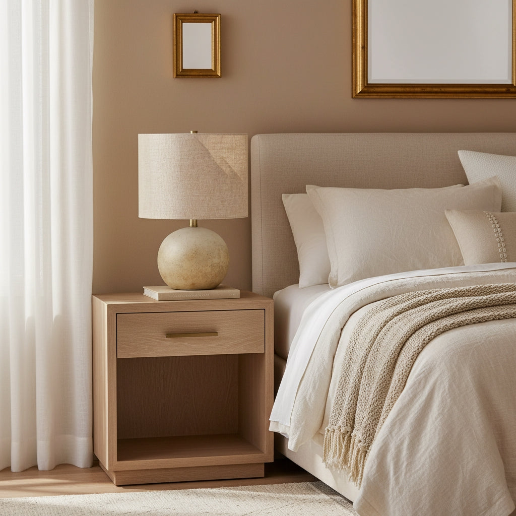 Beige Textured Sphere Table Lamp | THE HUBBELL COLLECTIVE