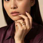 CARMELITA Double Band Solitaire Zirconia Ring | THE HUBBELL COLLECTIVE