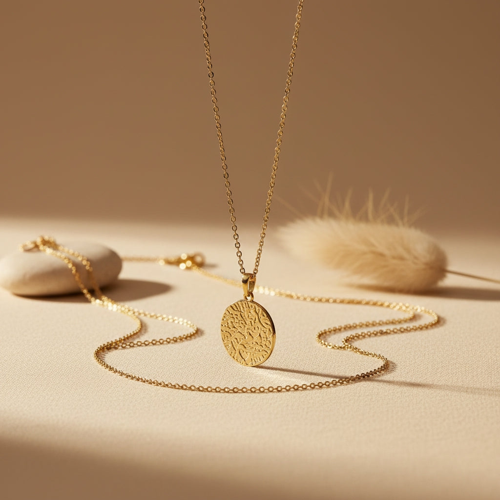 Textured Medallion Necklace | THE HUBBELL COLLECTIVE