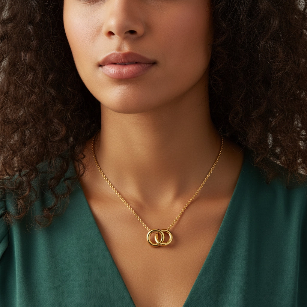 Dual Circle Pendant Necklace | THE HUBBELL COLLECTIVE