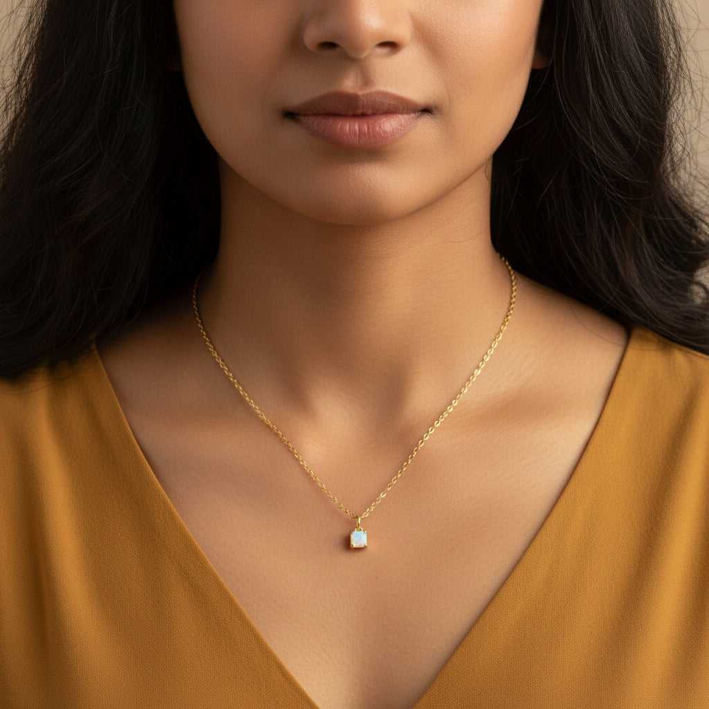 Tiffany Opal Solitaire Necklace | THE HUBBELL COLLECTIVE