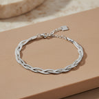 Intertwined Herringbone Snake Skin Textured Bracelet | THE HUBBELL COLLECTIVE