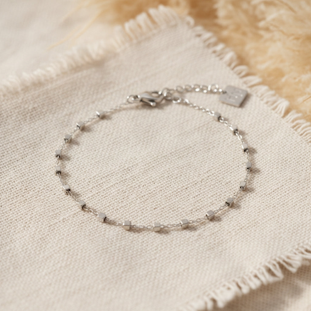 Demelza Square Bead Bracelet | THE HUBBELL COLLECTIVE