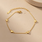 Peach Heart Charm Bracelet | THE HUBBELL COLLECTIVE
