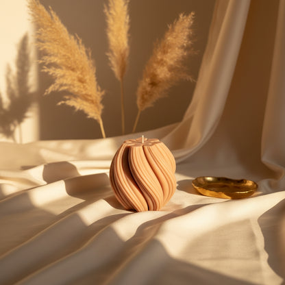 Sculptural Swirl Pillar Candle | THE HUBBELL COLLECTIVE