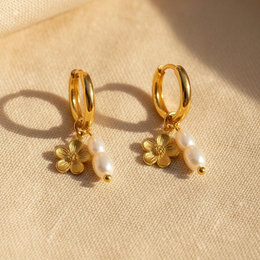 Pearl Hoop Earrings | THE HUBBELL COLLECTIVE