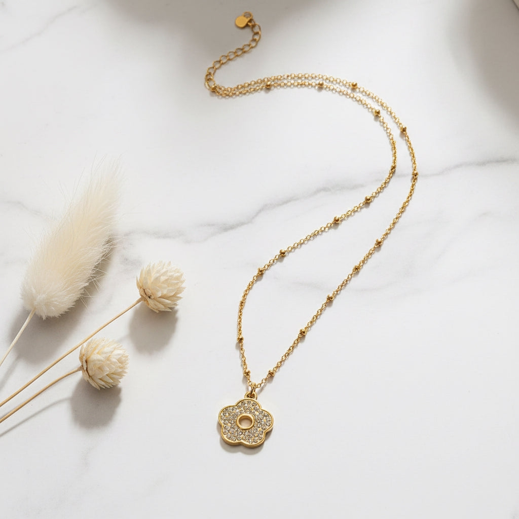 Vintage Bloom Beaded Chain Necklace | THE HUBBELL COLLECTIVE