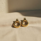 Radiant Round Gold Earrings | THE HUBBELL COLLECTIVE