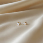 Rose Quartz Dainty Stud Earrings | THE HUBBELL COLLECTIVE