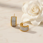 Hoop Stud Earrings with Ornate Border | THE HUBBELL COLLECTIVE