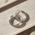 Semi-Wide Essential Hoop Earrings | THE HUBBELL COLLECTIVE