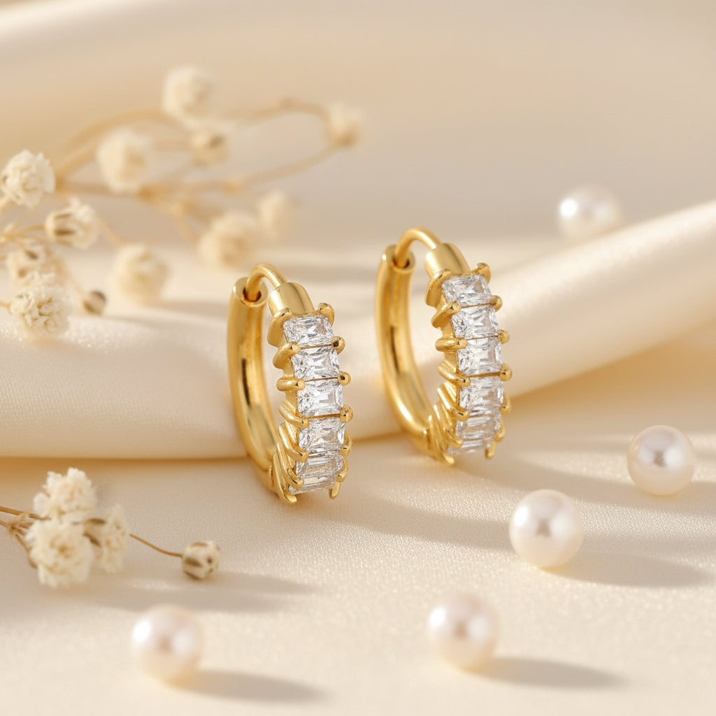 Diamond Rectangle Earrings | THE HUBBELL COLLECTIVE