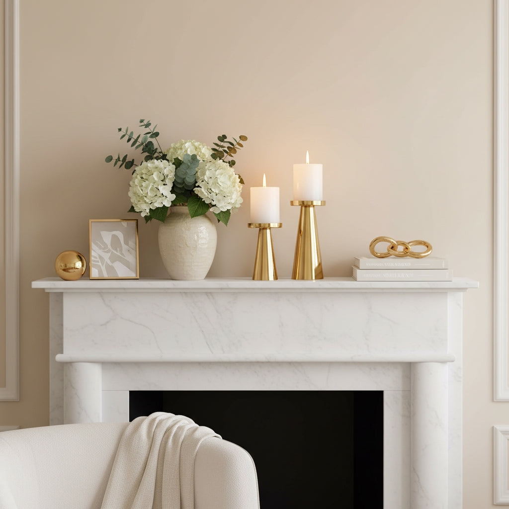 Gold Pillar Candle Holder Set | THE HUBBELL COLLECTIVE