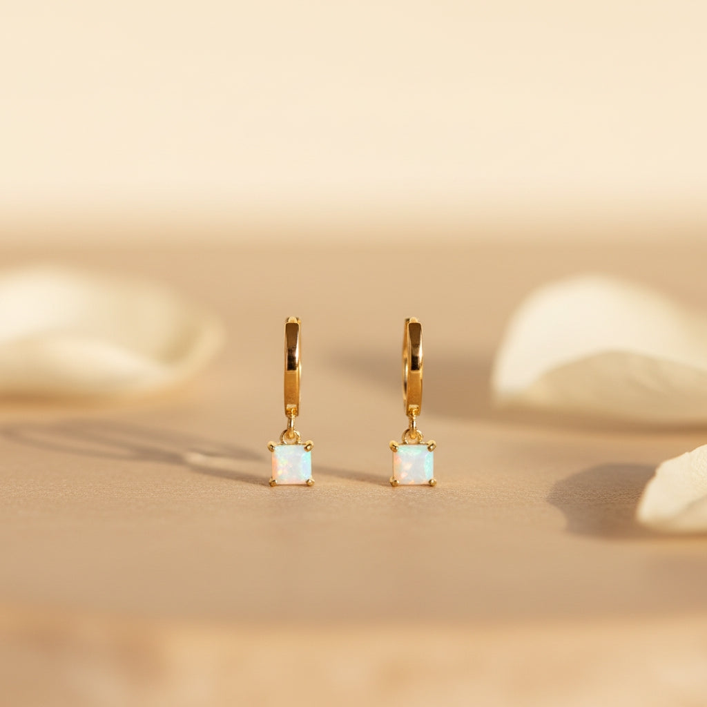 Tiffany Opal Huggie Hoop Earrings | THE HUBBELL COLLECTIVE