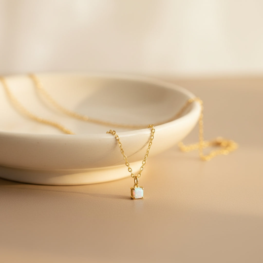 Tiffany Opal Solitaire Necklace | THE HUBBELL COLLECTIVE