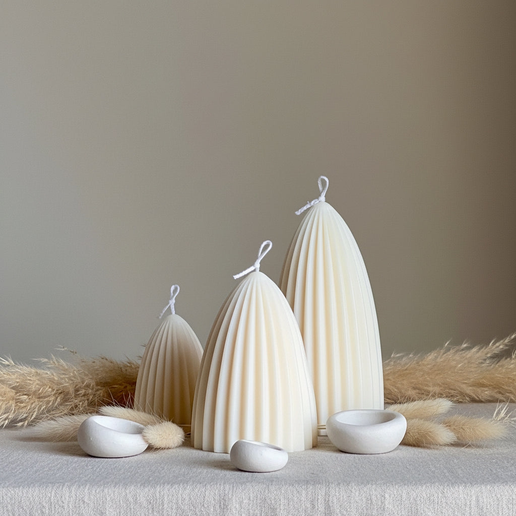 Ribbed Conical Candle Set | THE HUBBELL COLLECTIVE
