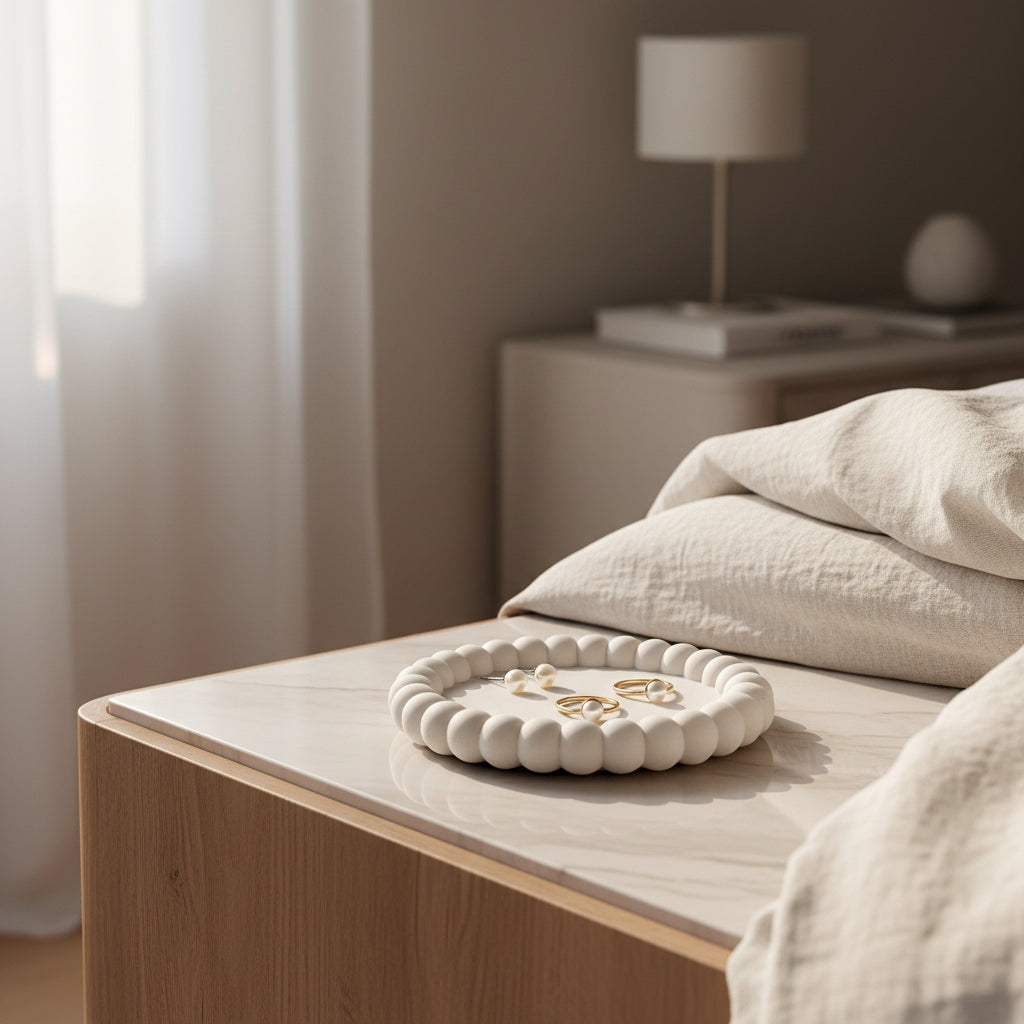 Jesmonite Textured Trinket Tray | THE HUBBELL COLLECTIVE