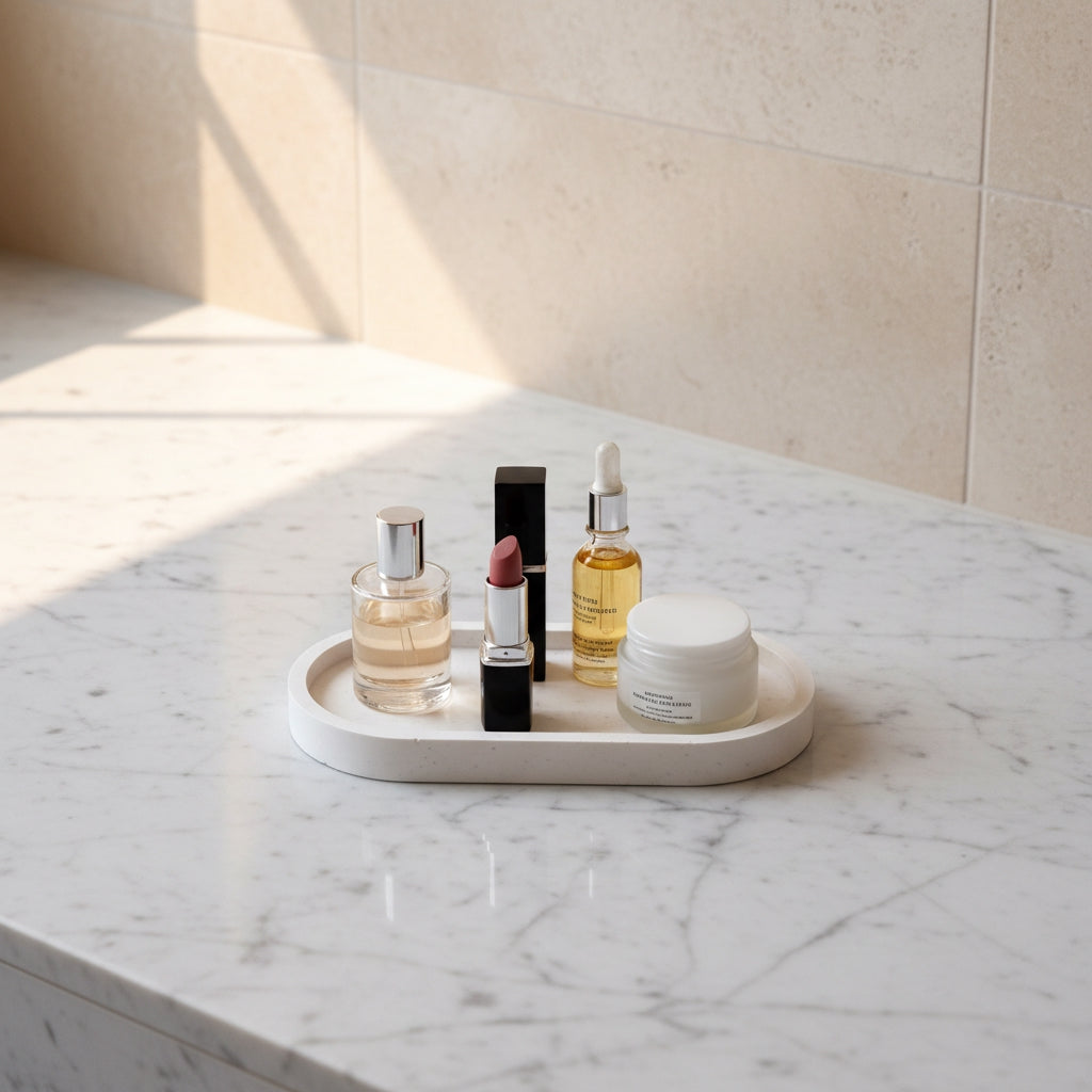 Handmade Jesmonite Oval Trinket Tray | THE HUBBELL COLLECTIVE