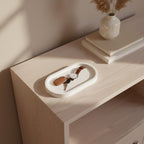 Handmade Jesmonite Oval Trinket Tray | THE HUBBELL COLLECTIVE