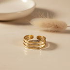 Embossed Circles Triple Stacked Ring | THE HUBBELL COLLECTIVE