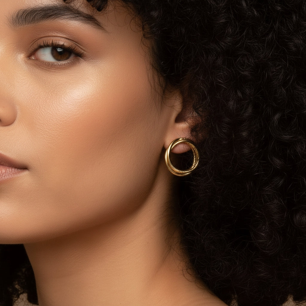 DELISIAS Triple Harmony Hoop Earrings | THE HUBBELL COLLECTIVE
