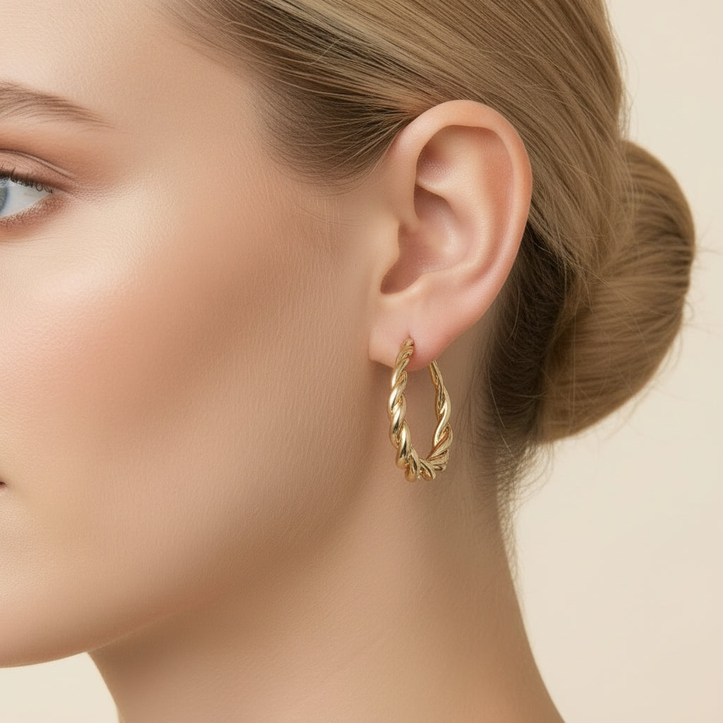 Knotted Rope Hoop Earrings | THE HUBBELL COLLECTIVE