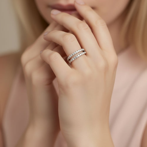 925 Sterling Silver CZ Wishbone Ring | THE HUBBELL COLLECTIVE