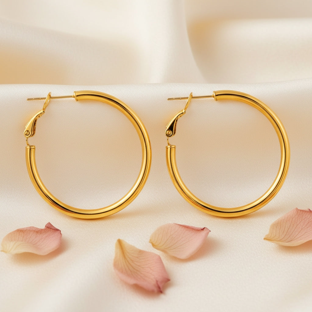 YANNA Essential Gold Hoop Earrings | THE HUBBELL COLLECTIVE